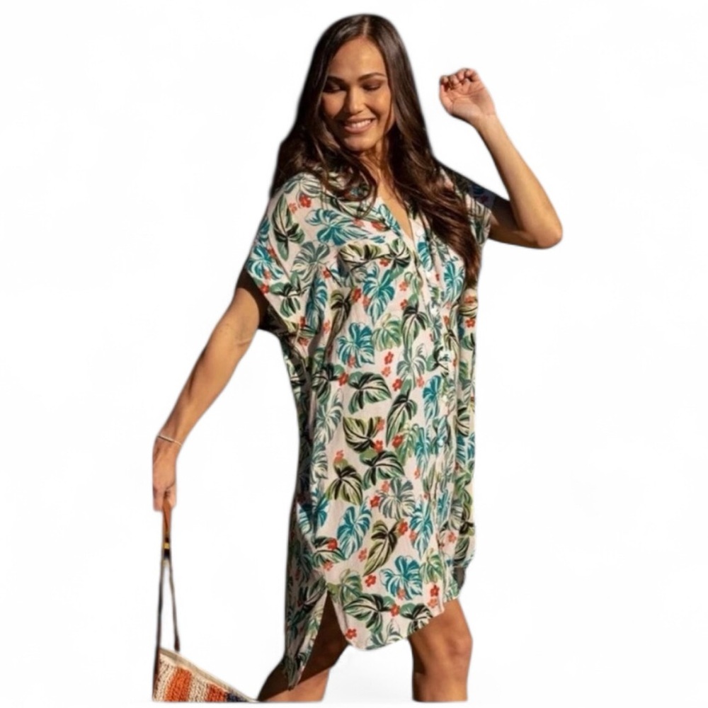 LOST and WANDER Tropical Print Swim Cover-Up XS / S